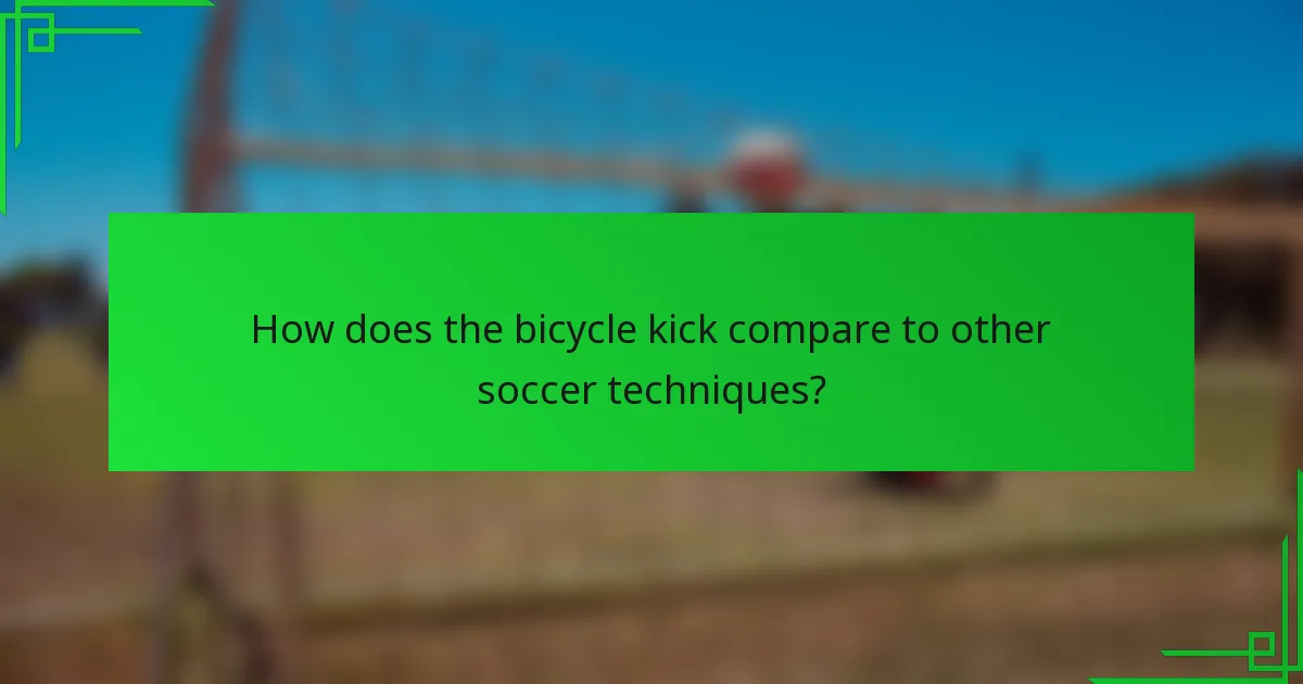 How does the bicycle kick compare to other soccer techniques?