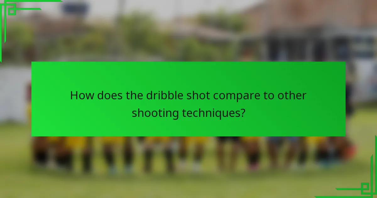 How does the dribble shot compare to other shooting techniques?
