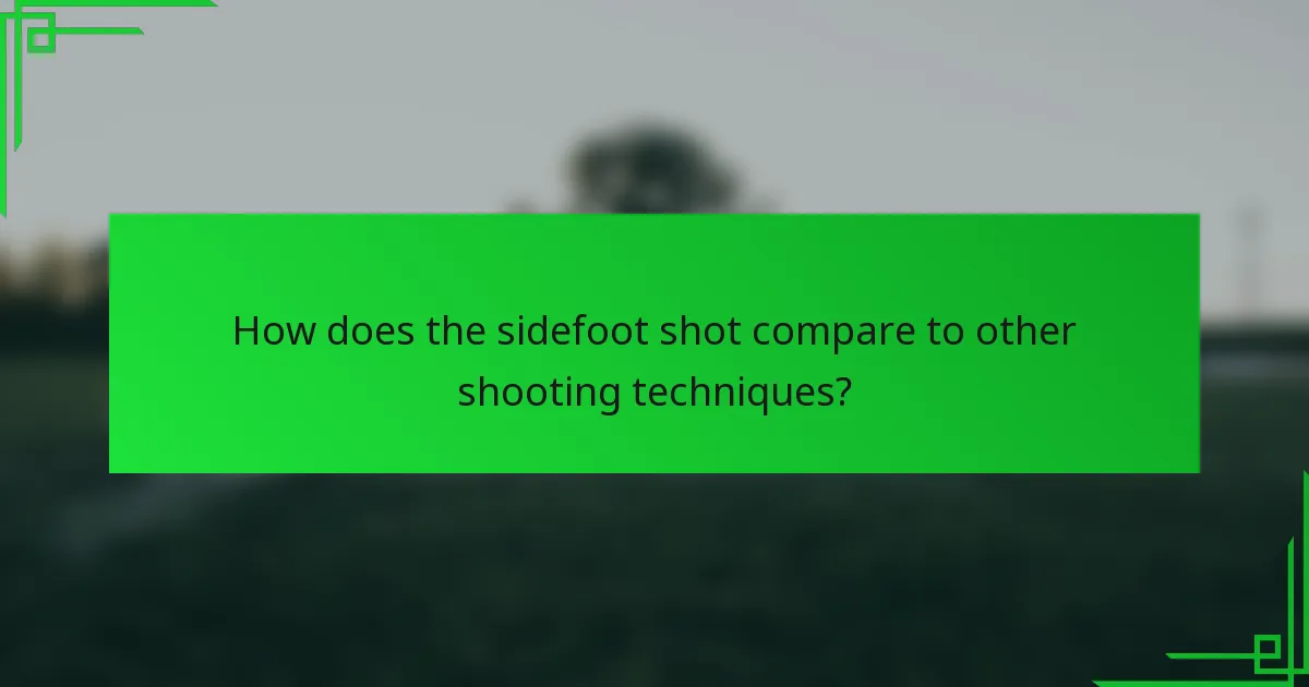 How does the sidefoot shot compare to other shooting techniques?