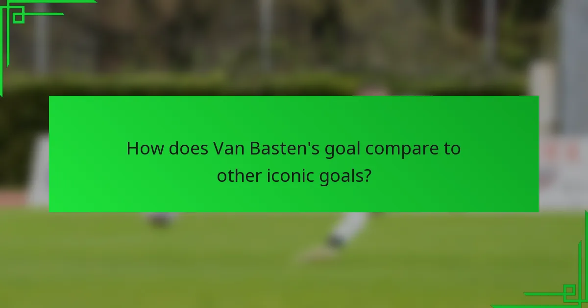 How does Van Basten's goal compare to other iconic goals?